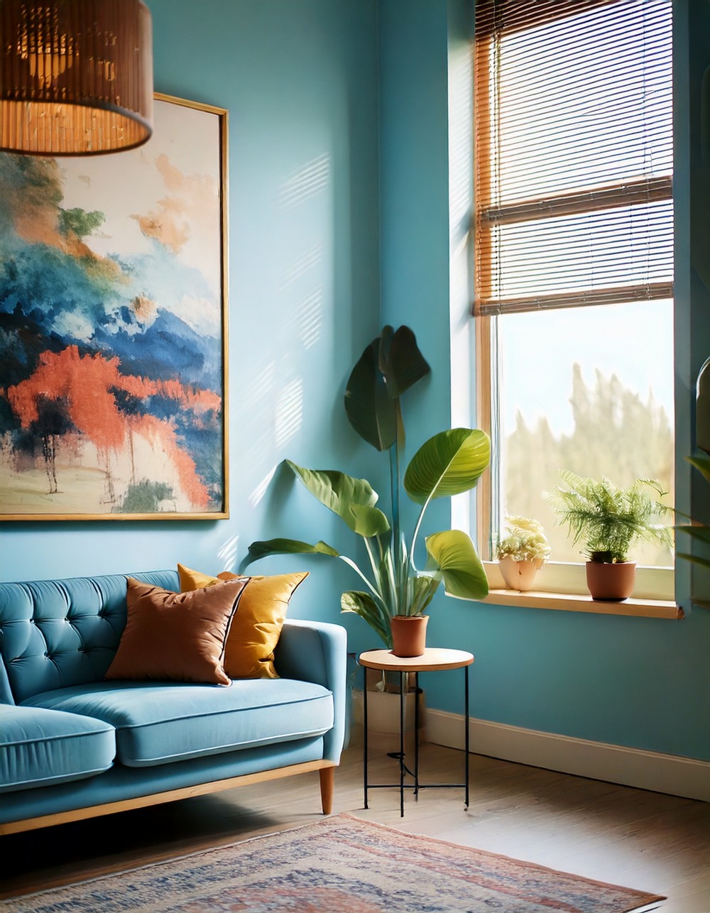 Light Blue Calm with Warm Accents 