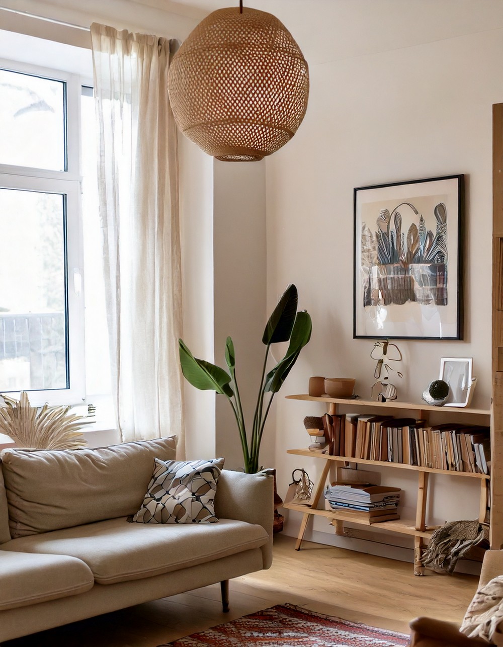 Serene Centerpiece in Boho Space